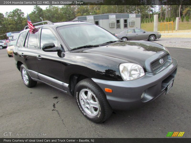 Black Obsidian / Beige 2004 Hyundai Santa Fe GLS 4WD