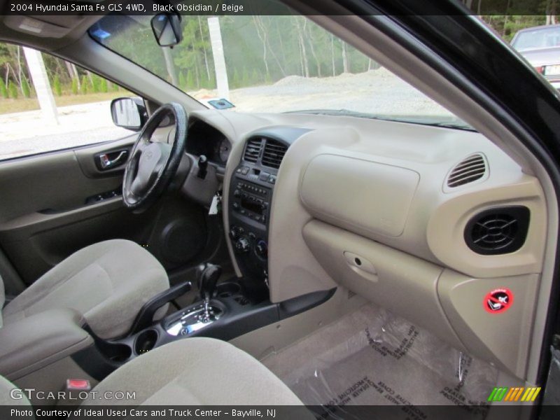 Black Obsidian / Beige 2004 Hyundai Santa Fe GLS 4WD