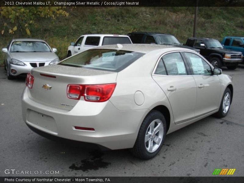 Champagne Silver Metallic / Cocoa/Light Neutral 2013 Chevrolet Malibu LT