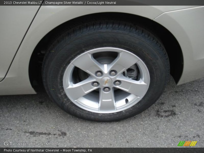 Champagne Silver Metallic / Cocoa/Light Neutral 2013 Chevrolet Malibu LT