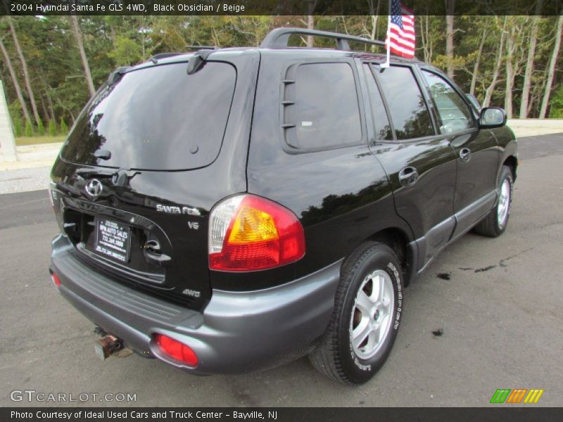 Black Obsidian / Beige 2004 Hyundai Santa Fe GLS 4WD