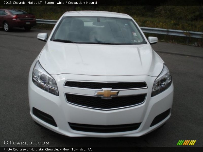 Summit White / Cocoa/Light Neutral 2013 Chevrolet Malibu LT
