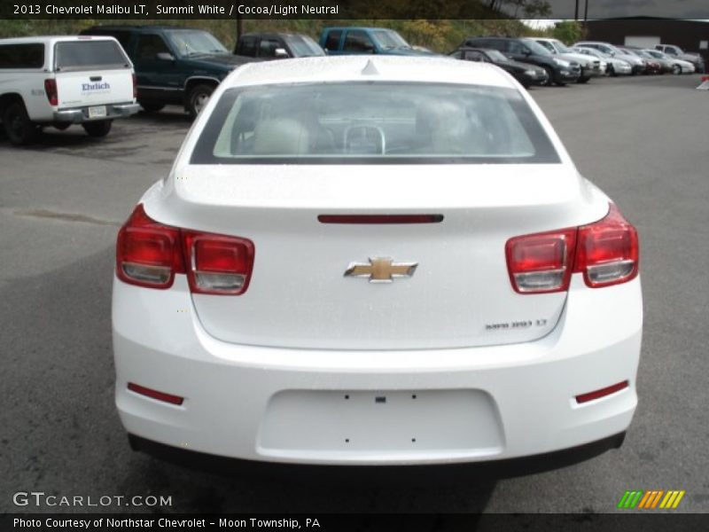 Summit White / Cocoa/Light Neutral 2013 Chevrolet Malibu LT
