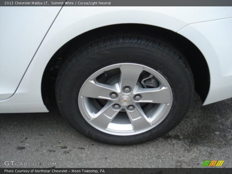 Summit White / Cocoa/Light Neutral 2013 Chevrolet Malibu LT