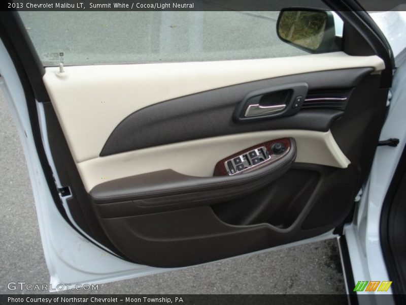 Summit White / Cocoa/Light Neutral 2013 Chevrolet Malibu LT