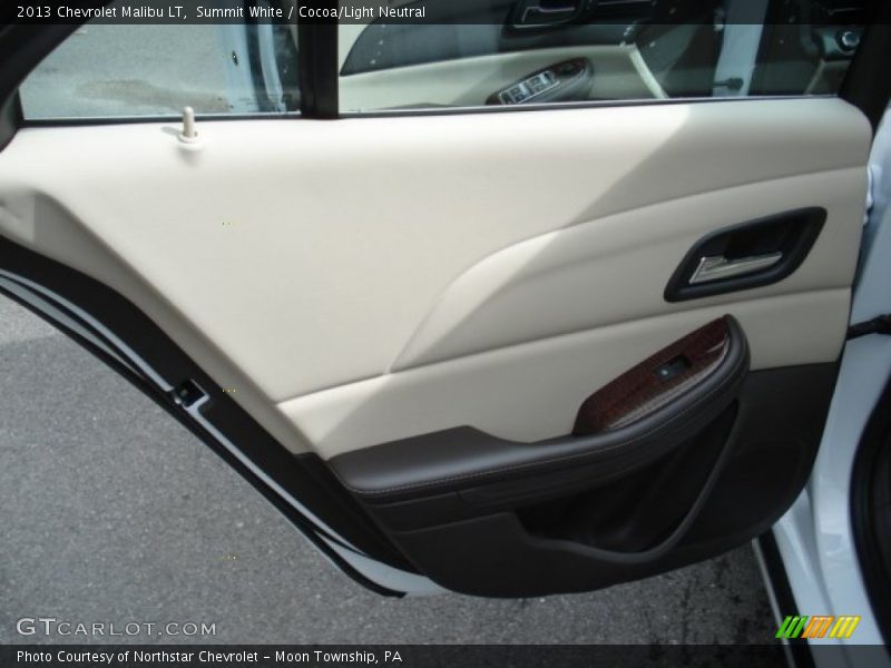 Summit White / Cocoa/Light Neutral 2013 Chevrolet Malibu LT