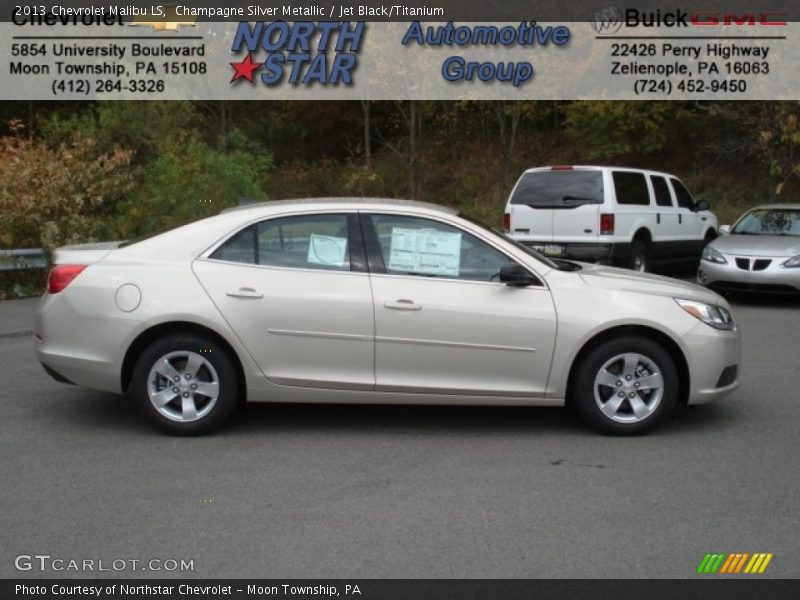 Champagne Silver Metallic / Jet Black/Titanium 2013 Chevrolet Malibu LS