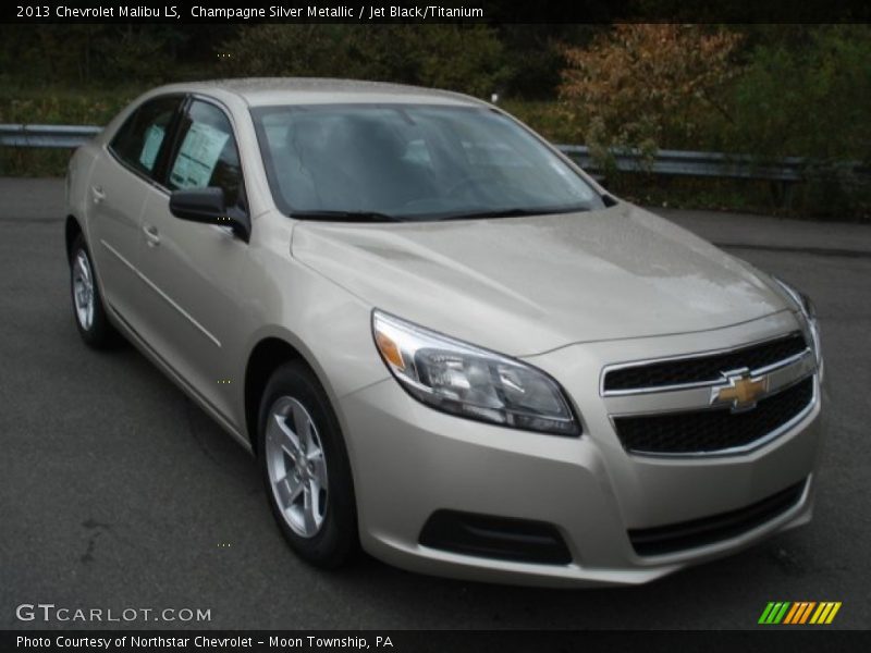 Champagne Silver Metallic / Jet Black/Titanium 2013 Chevrolet Malibu LS