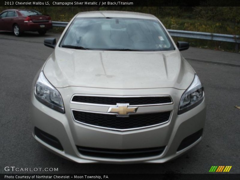Champagne Silver Metallic / Jet Black/Titanium 2013 Chevrolet Malibu LS