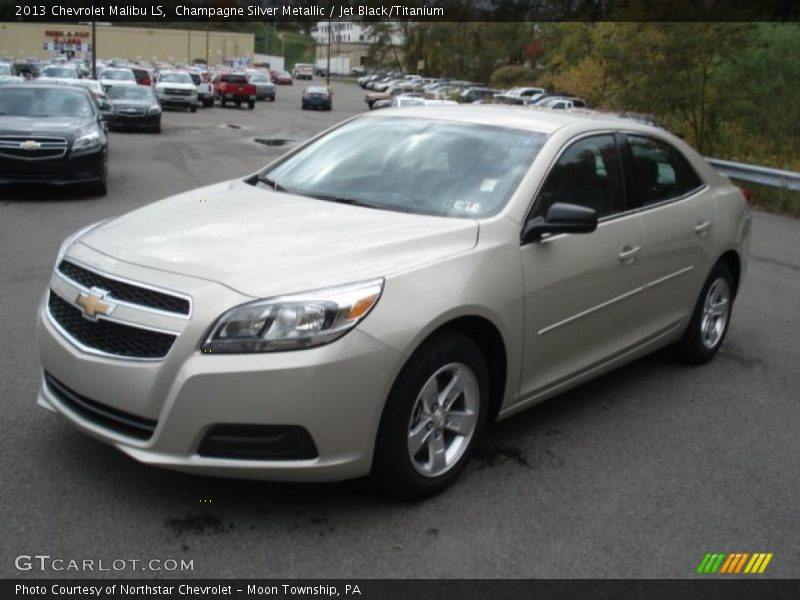 Champagne Silver Metallic / Jet Black/Titanium 2013 Chevrolet Malibu LS