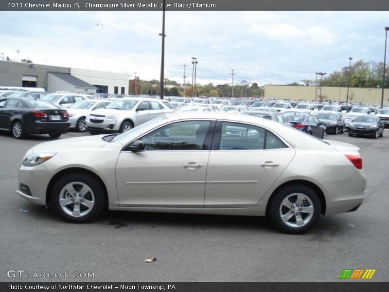 Champagne Silver Metallic / Jet Black/Titanium 2013 Chevrolet Malibu LS