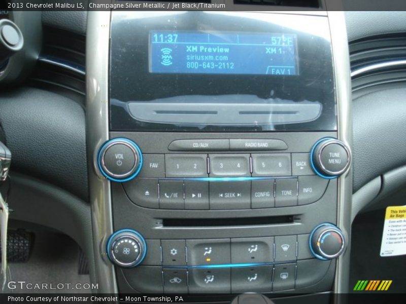 Champagne Silver Metallic / Jet Black/Titanium 2013 Chevrolet Malibu LS