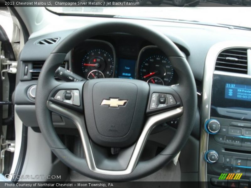 Champagne Silver Metallic / Jet Black/Titanium 2013 Chevrolet Malibu LS