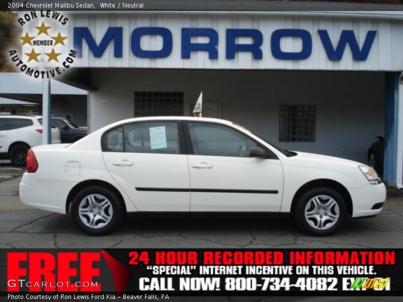 White / Neutral 2004 Chevrolet Malibu Sedan