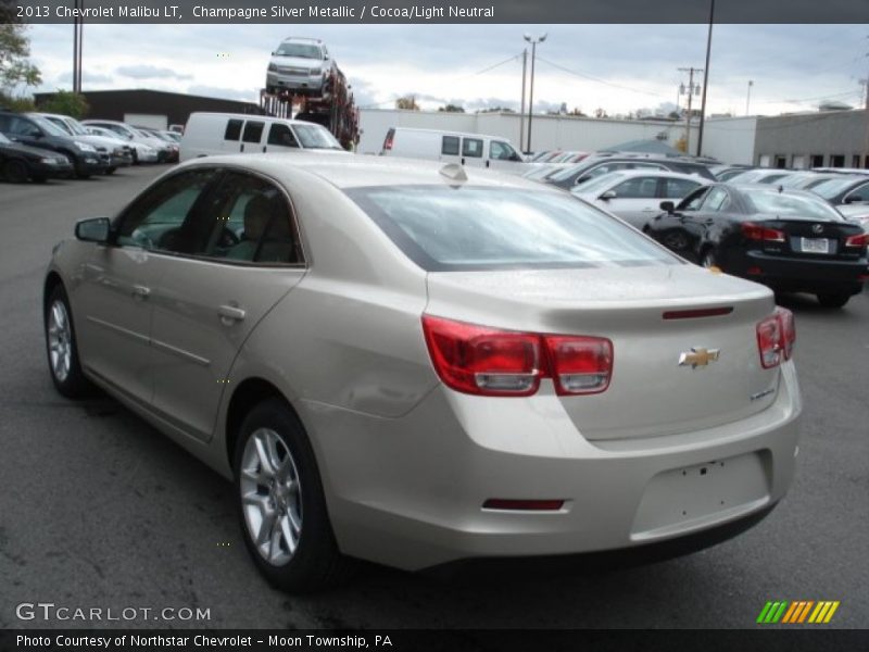 Champagne Silver Metallic / Cocoa/Light Neutral 2013 Chevrolet Malibu LT