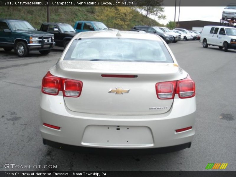Champagne Silver Metallic / Cocoa/Light Neutral 2013 Chevrolet Malibu LT