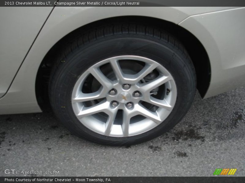 Champagne Silver Metallic / Cocoa/Light Neutral 2013 Chevrolet Malibu LT