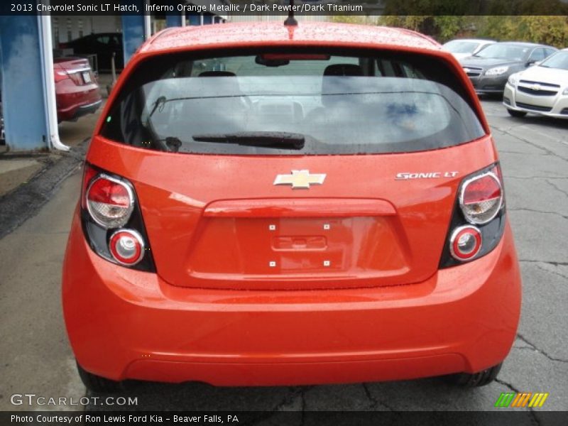 Inferno Orange Metallic / Dark Pewter/Dark Titanium 2013 Chevrolet Sonic LT Hatch