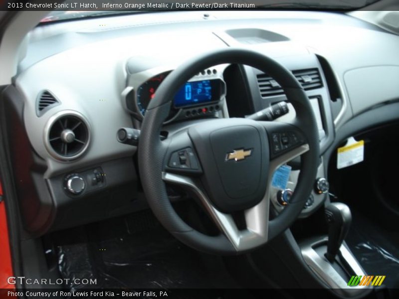 Inferno Orange Metallic / Dark Pewter/Dark Titanium 2013 Chevrolet Sonic LT Hatch