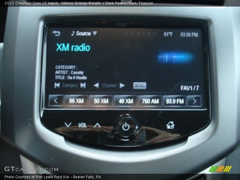 Inferno Orange Metallic / Dark Pewter/Dark Titanium 2013 Chevrolet Sonic LT Hatch
