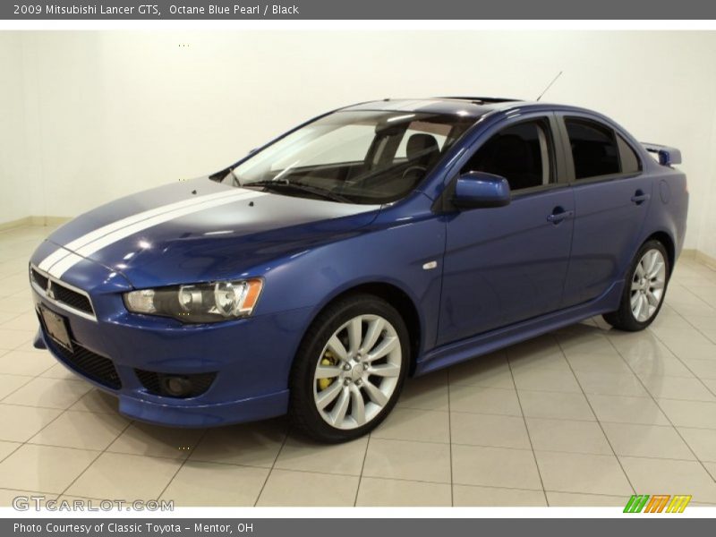 Octane Blue Pearl / Black 2009 Mitsubishi Lancer GTS