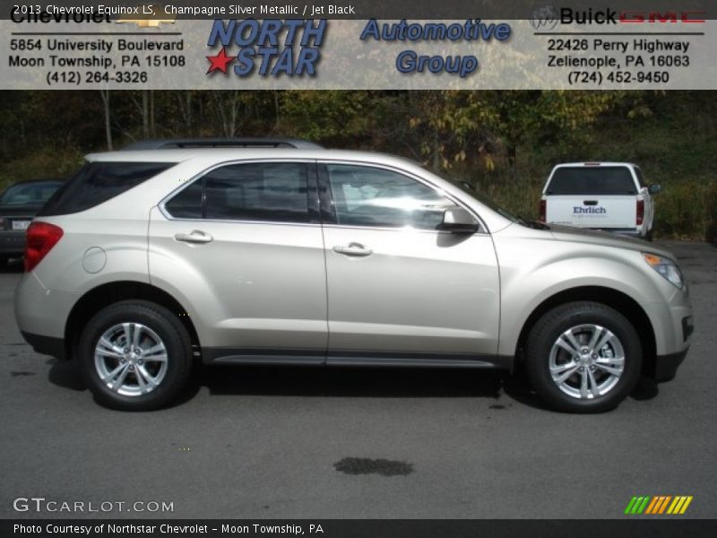 Champagne Silver Metallic / Jet Black 2013 Chevrolet Equinox LS
