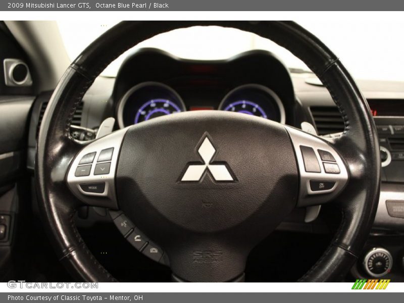 Octane Blue Pearl / Black 2009 Mitsubishi Lancer GTS