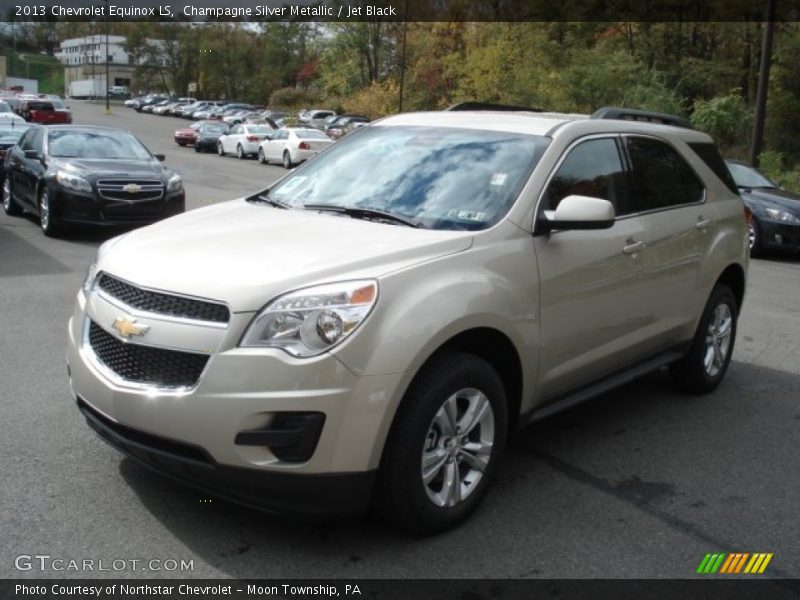 Champagne Silver Metallic / Jet Black 2013 Chevrolet Equinox LS