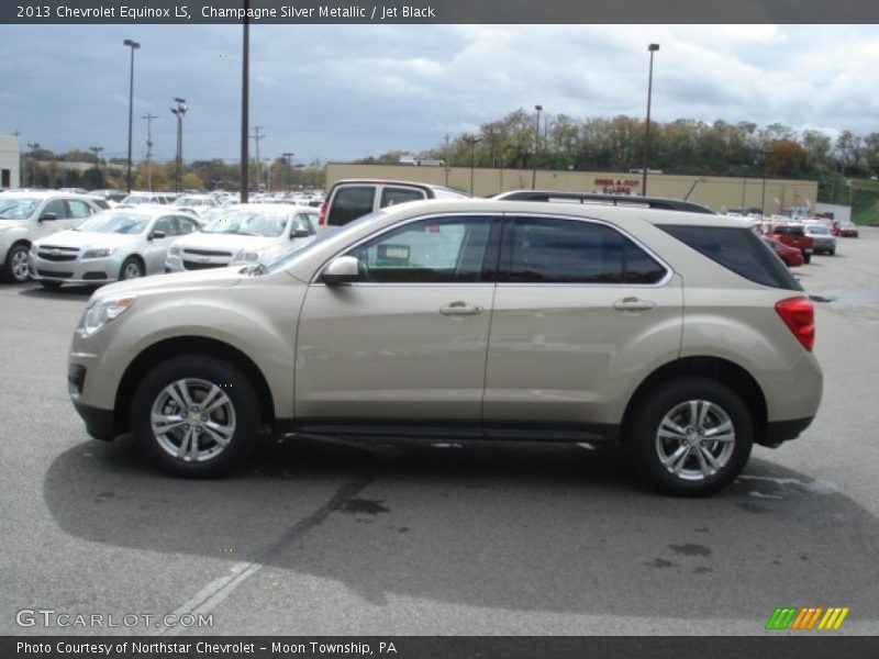 Champagne Silver Metallic / Jet Black 2013 Chevrolet Equinox LS