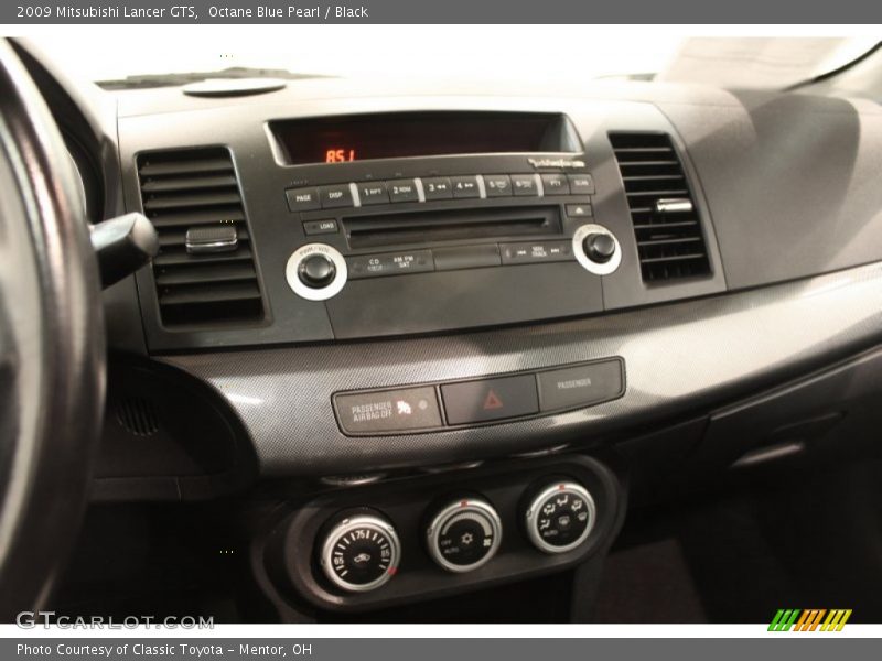 Octane Blue Pearl / Black 2009 Mitsubishi Lancer GTS