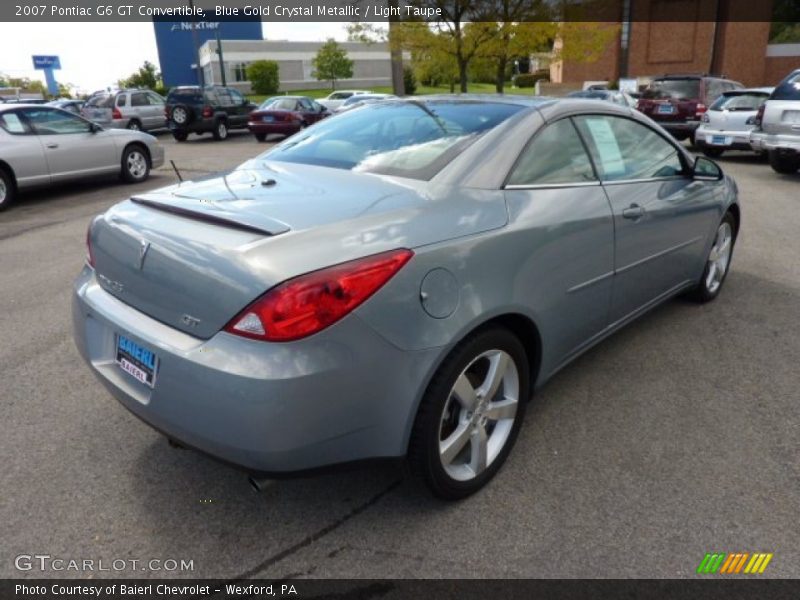 Blue Gold Crystal Metallic / Light Taupe 2007 Pontiac G6 GT Convertible