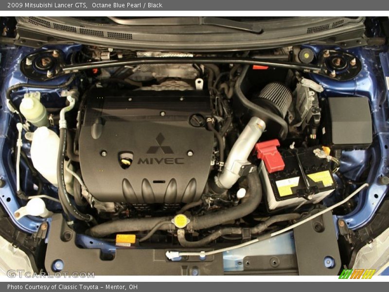 Octane Blue Pearl / Black 2009 Mitsubishi Lancer GTS