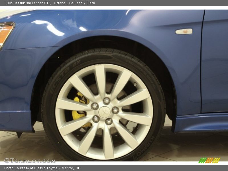 Octane Blue Pearl / Black 2009 Mitsubishi Lancer GTS