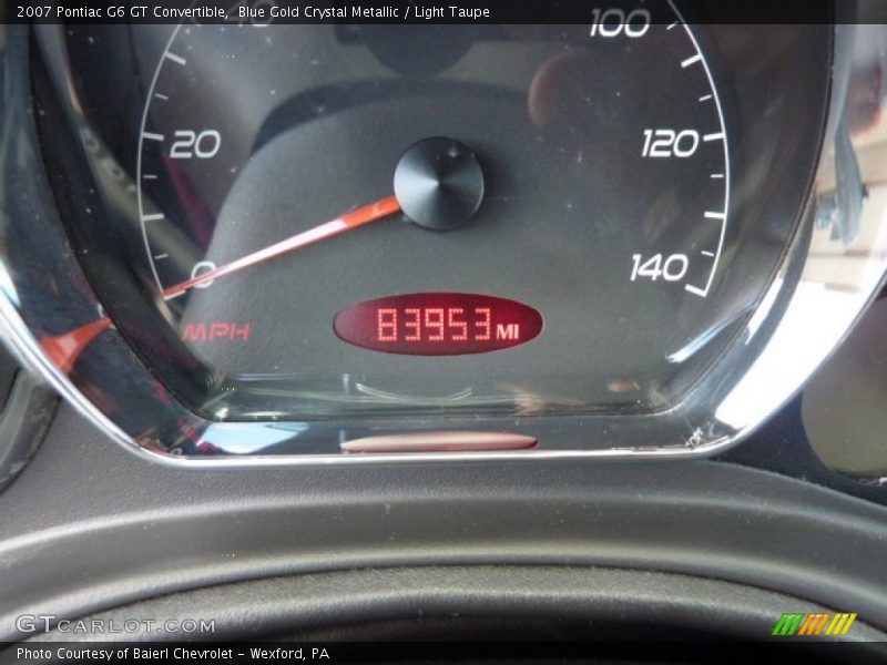 Blue Gold Crystal Metallic / Light Taupe 2007 Pontiac G6 GT Convertible
