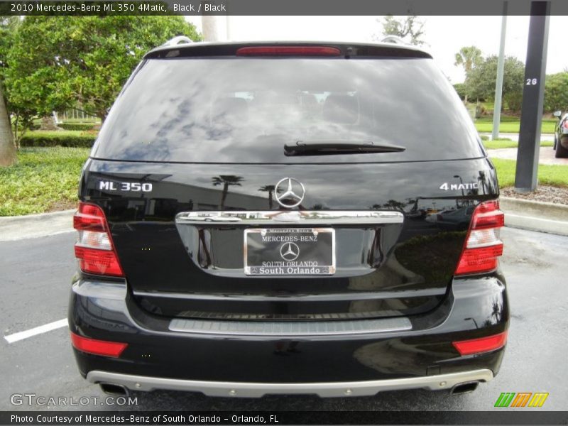 Black / Black 2010 Mercedes-Benz ML 350 4Matic