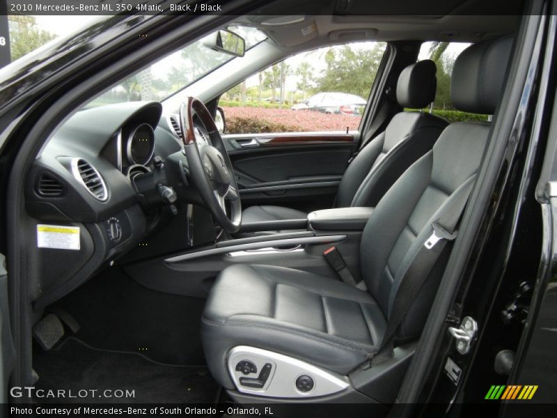 Front Seat of 2010 ML 350 4Matic