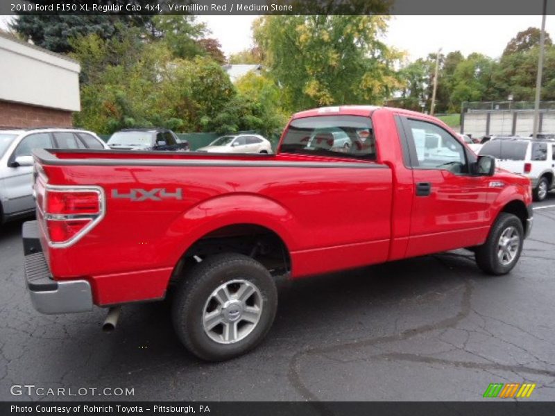 Vermillion Red / Medium Stone 2010 Ford F150 XL Regular Cab 4x4