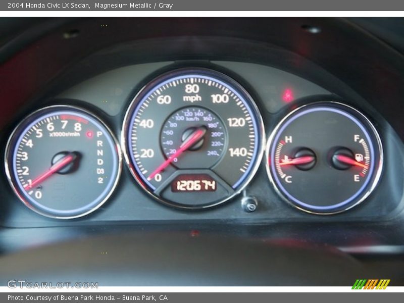 Magnesium Metallic / Gray 2004 Honda Civic LX Sedan