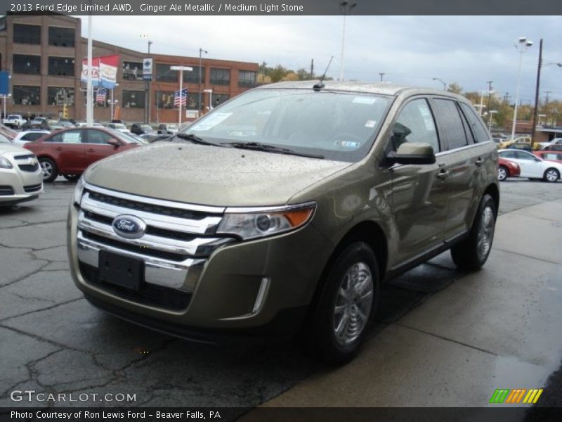 Ginger Ale Metallic / Medium Light Stone 2013 Ford Edge Limited AWD
