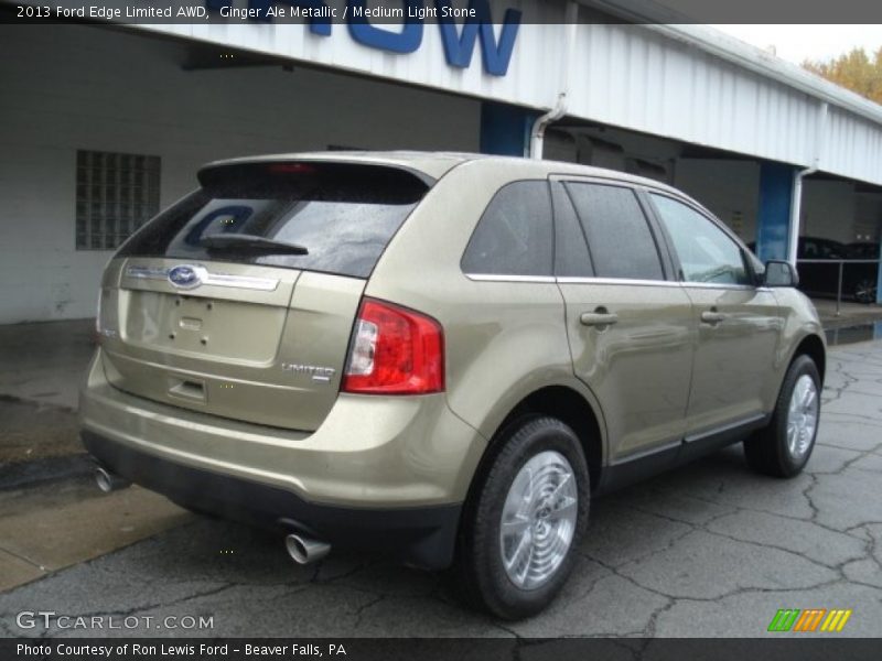 Ginger Ale Metallic / Medium Light Stone 2013 Ford Edge Limited AWD