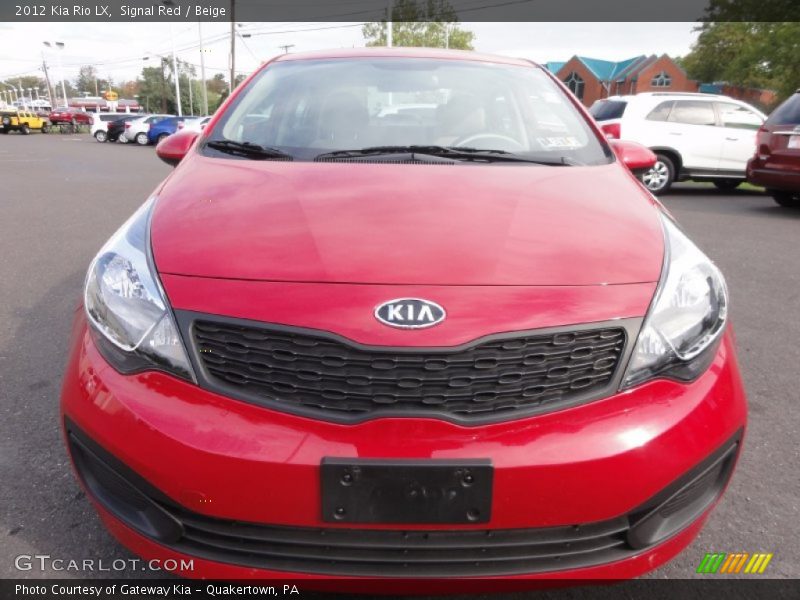 Signal Red / Beige 2012 Kia Rio LX