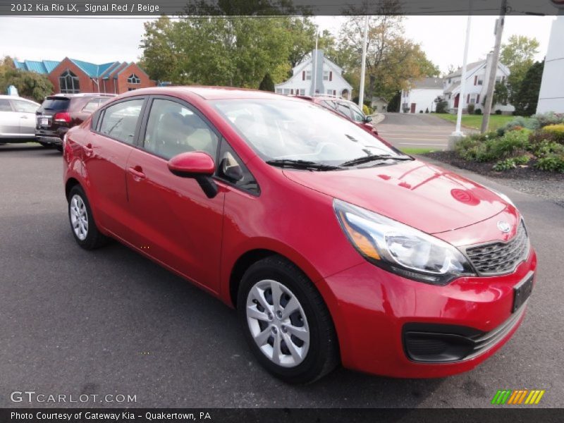 Signal Red / Beige 2012 Kia Rio LX