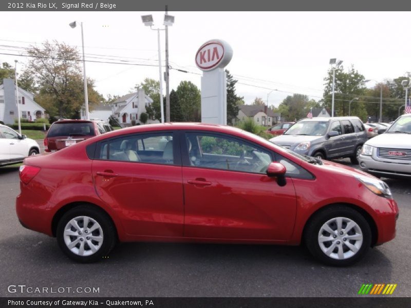 Signal Red / Beige 2012 Kia Rio LX