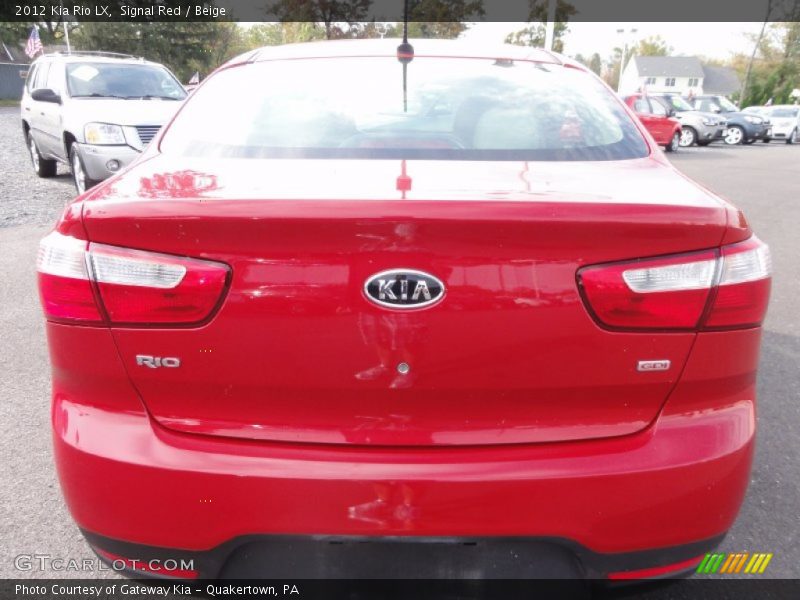 Signal Red / Beige 2012 Kia Rio LX