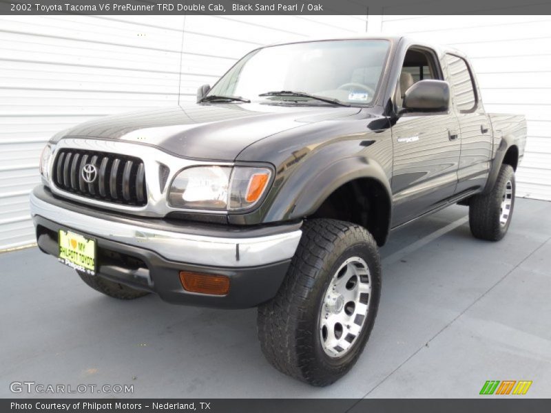 Black Sand Pearl / Oak 2002 Toyota Tacoma V6 PreRunner TRD Double Cab