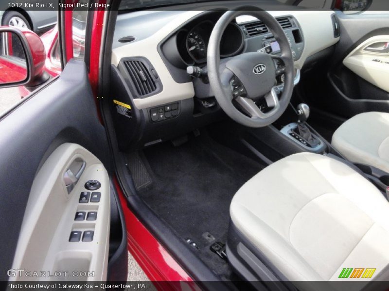Signal Red / Beige 2012 Kia Rio LX