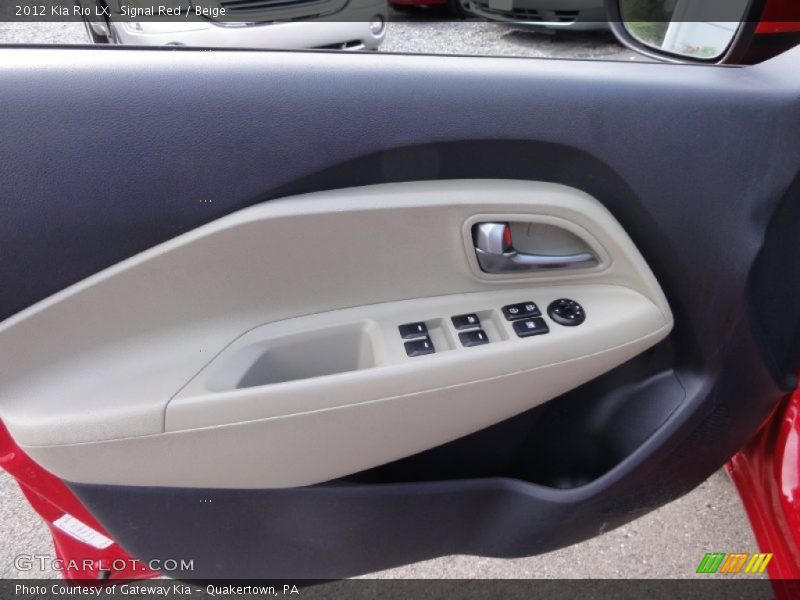 Signal Red / Beige 2012 Kia Rio LX