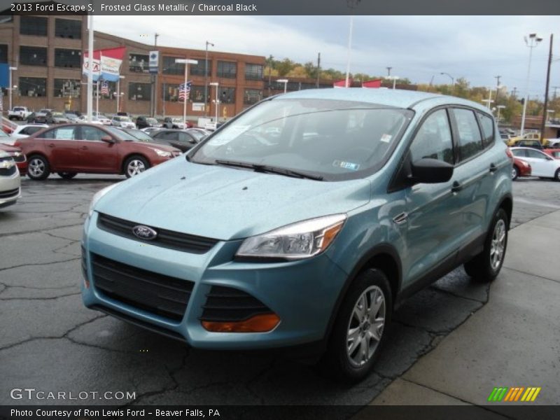 Frosted Glass Metallic / Charcoal Black 2013 Ford Escape S