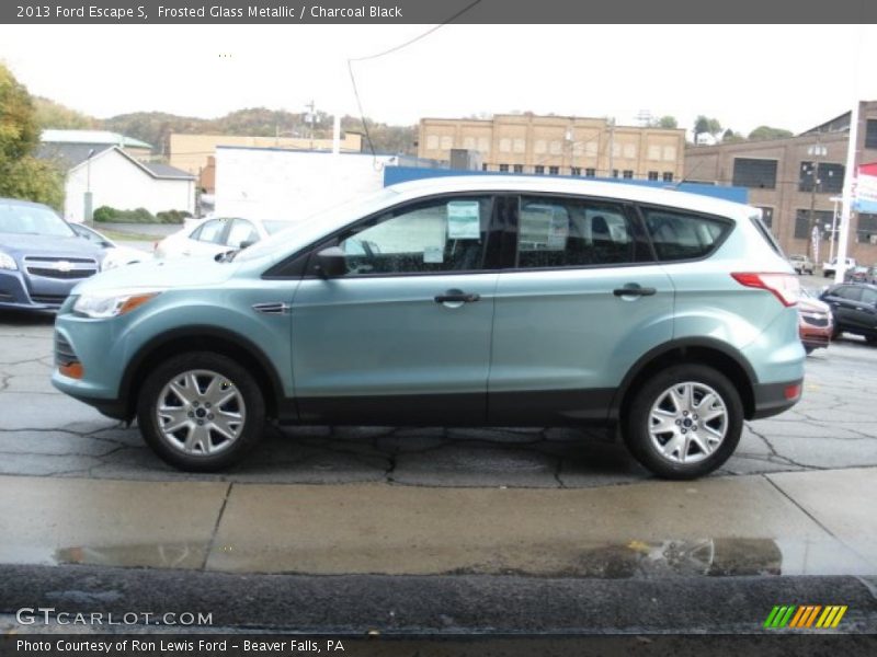 Frosted Glass Metallic / Charcoal Black 2013 Ford Escape S