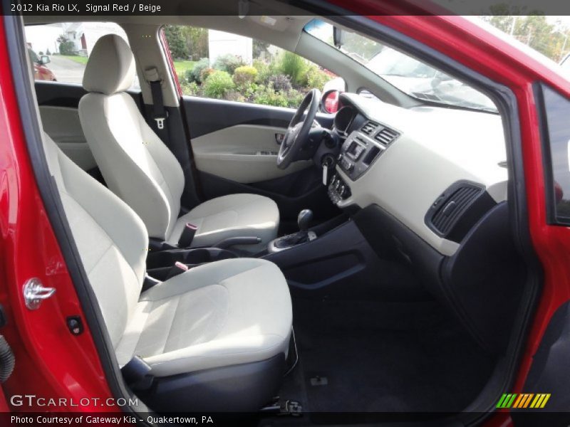 Front Seat of 2012 Rio LX